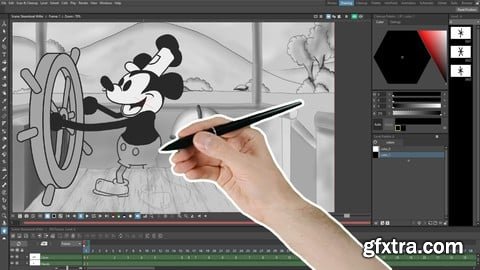 Creating a 2D Animated scene with OpenToonz (FREE Software)