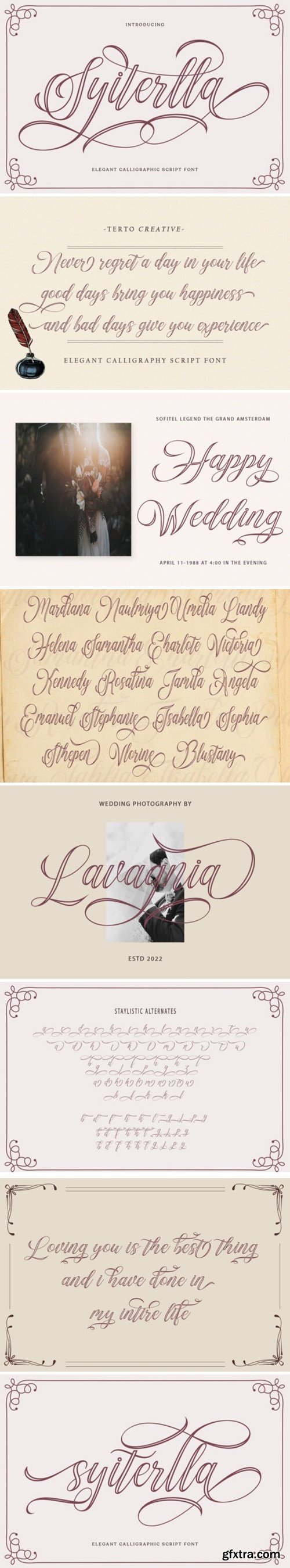 Syiterlla Outline Font