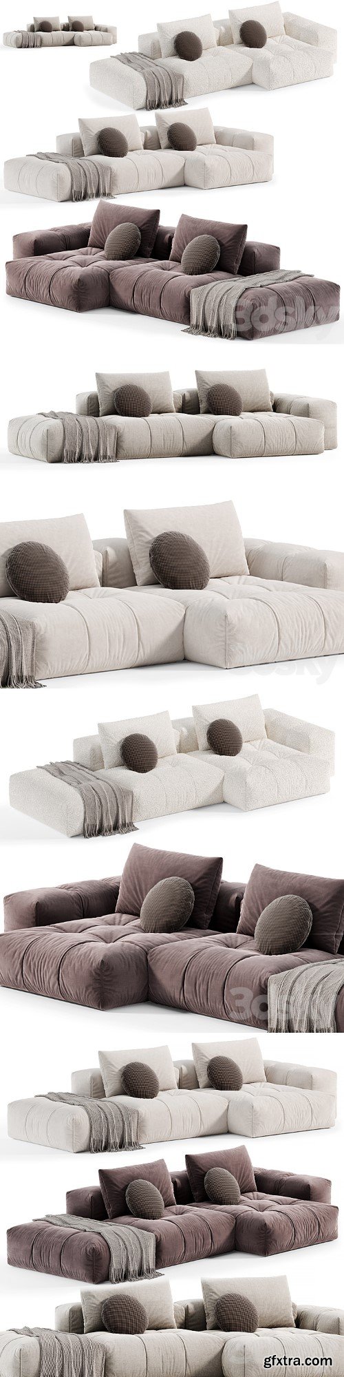 Modern Modular L-Shape Sofa by Litfad, sofas