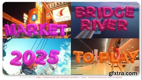 Videohive 3D Inflated Typography Letters Pack 56014807