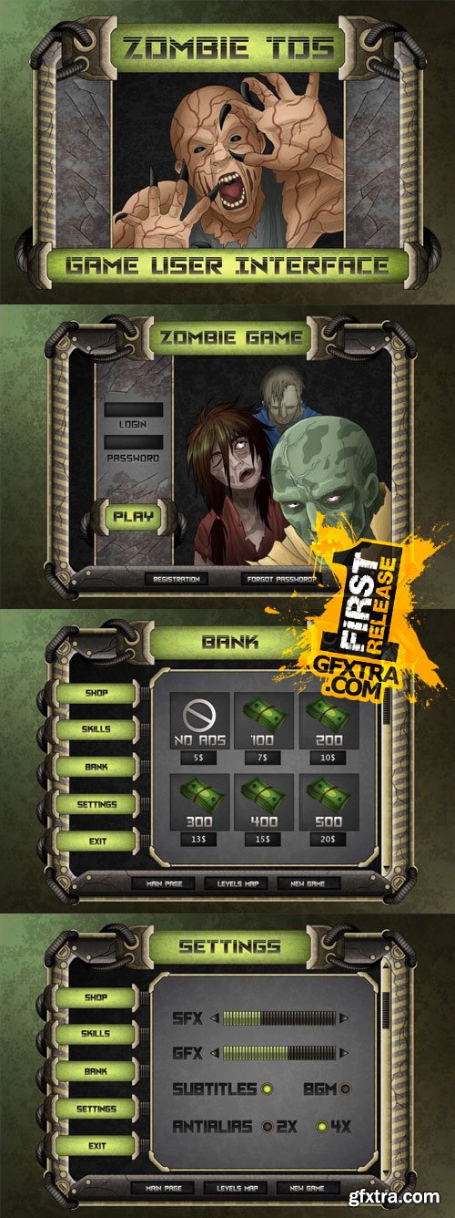 CraftPix - Zombie TDS Game User Interface