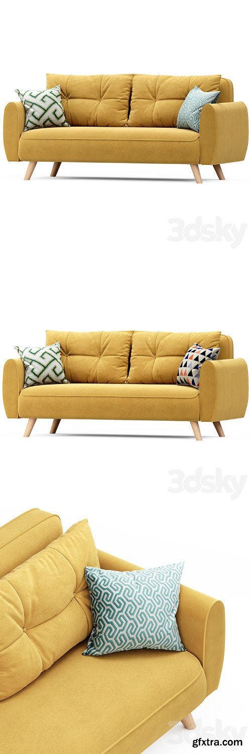 Beatrix Yellow sofa bed