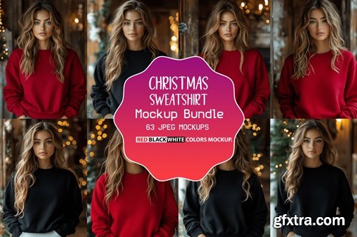 Christmas Sweatshirt Mockup Bundle