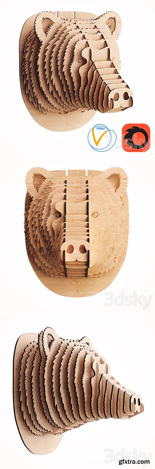 Bear Head Decor