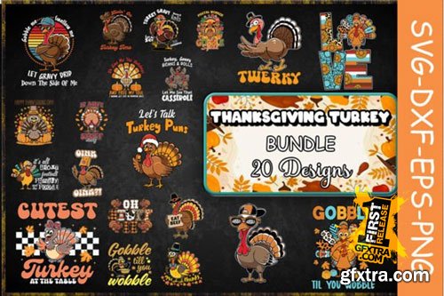 CreativeFabrica - Thanksgiving Turkey SVG Bundle