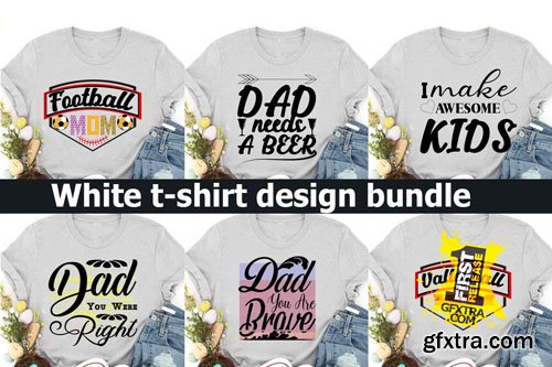 CreativeFabrica - White T-Shirt Design Bundle