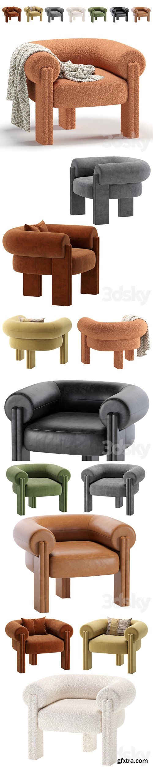 Sevigne Armchair X Metaphores STUDIOPARISIEN Velvet and Leather