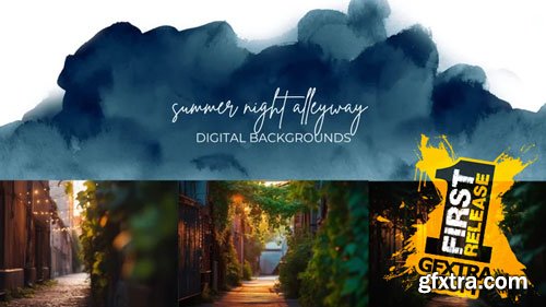 Finding North Education - Summer Night Alleyway Digital Backgrounds