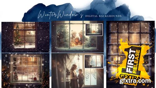 Finding North Education - Winter Windows Digital Backgrounds