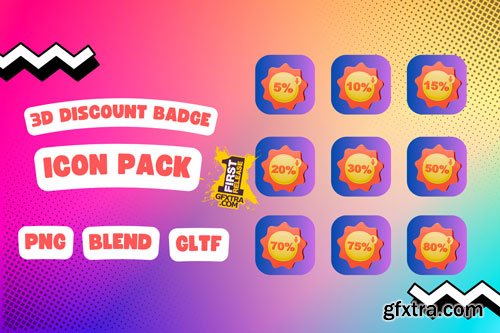 Discount Badge 3D Icon Pack - 36 Free Download E-commerce & Shopping 3D Icons | IconScout