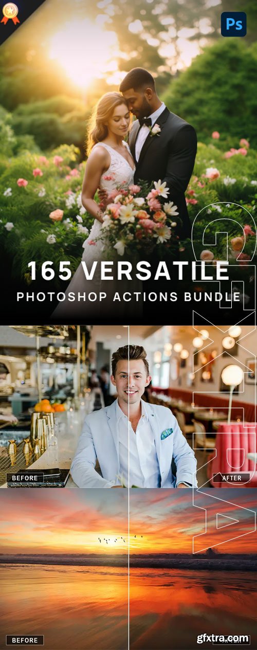 PhotoWhoa - 165 Versatile Photoshop Actions Bundle