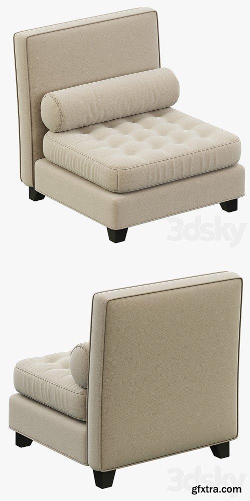 RH Teen Rylin Tufted Armless Chair