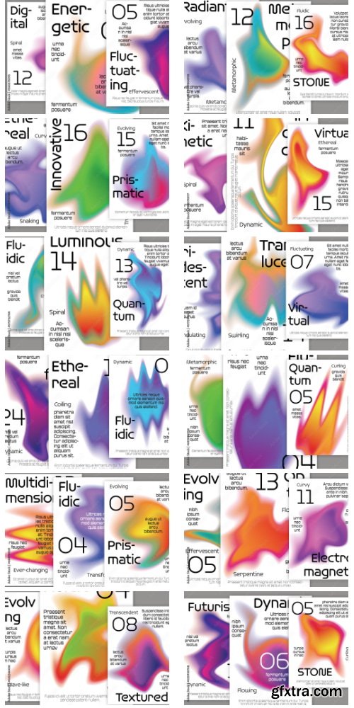 Flyer A4 Plasma Futuristic Glow Fluid Soft Gradient Shape 25xAI