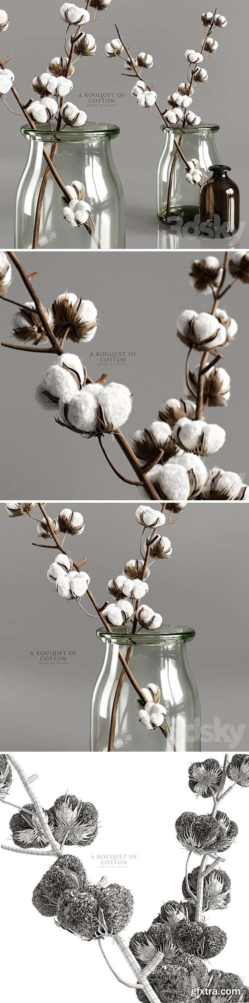 A bouquet of cotton