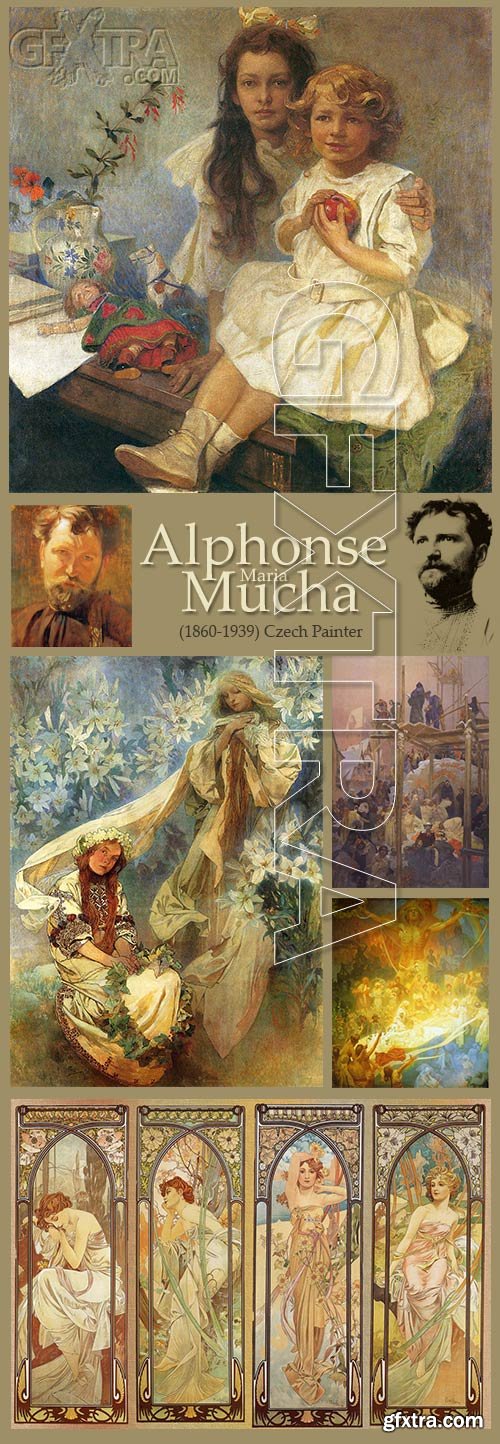 Alphonse Maria Mucha (1860-1939) Czech Painter 725xJPG UHQ ALL WORKS