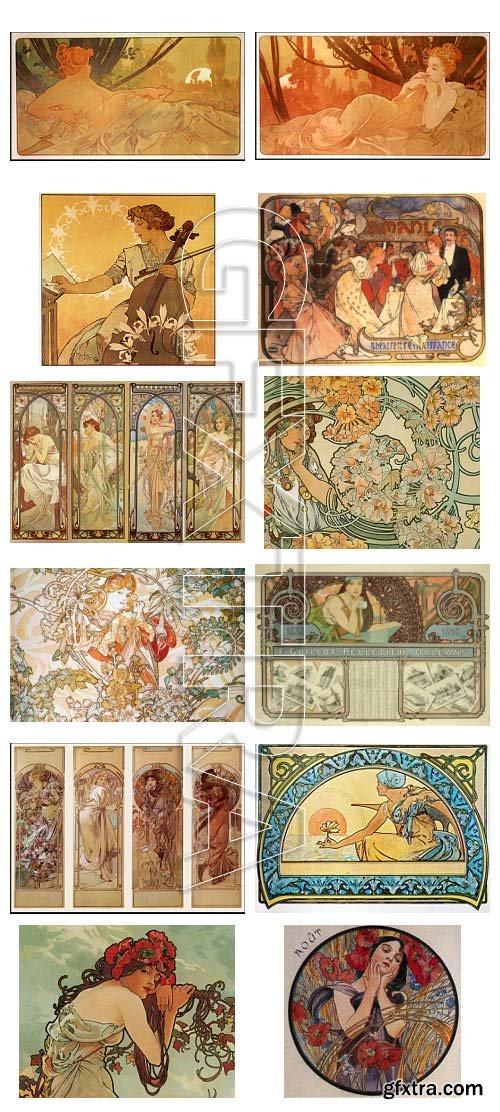 Alphonse Maria Mucha (1860-1939) Czech Painter 725xJPG UHQ ALL WORKS