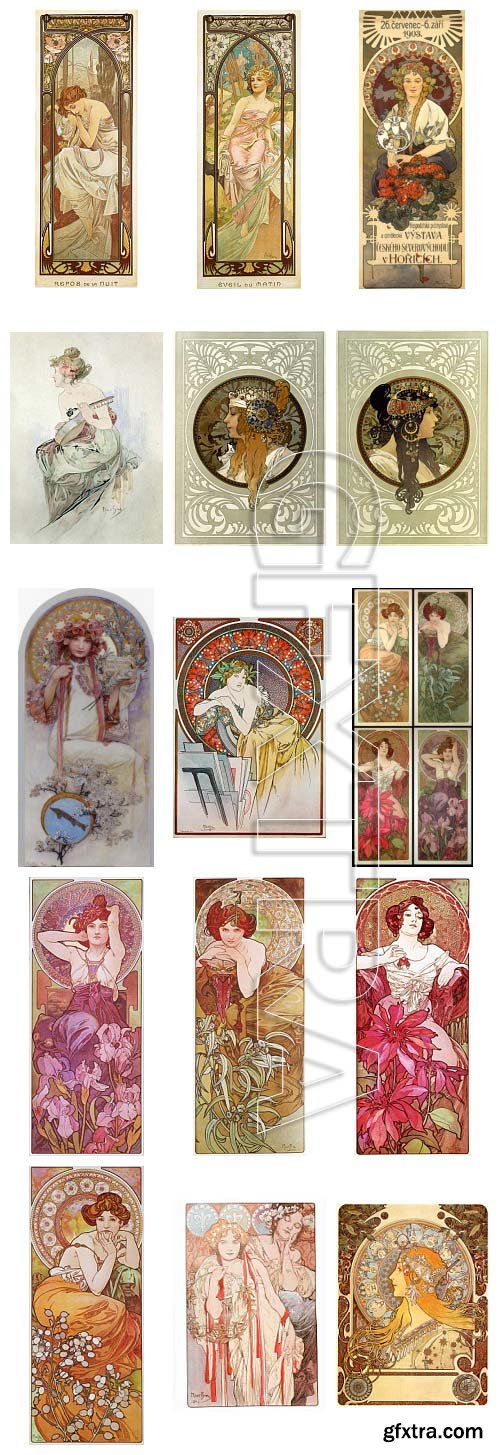 Alphonse Maria Mucha (1860-1939) Czech Painter 725xJPG UHQ ALL WORKS