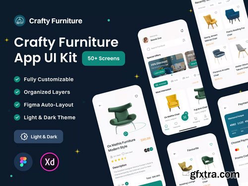 UIHut - Furniture App UI Kit - Crafty