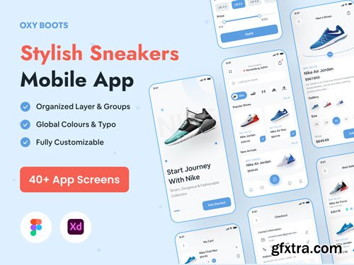 UIHut - Shoe App UI Kit - Oxy Boots - 20214