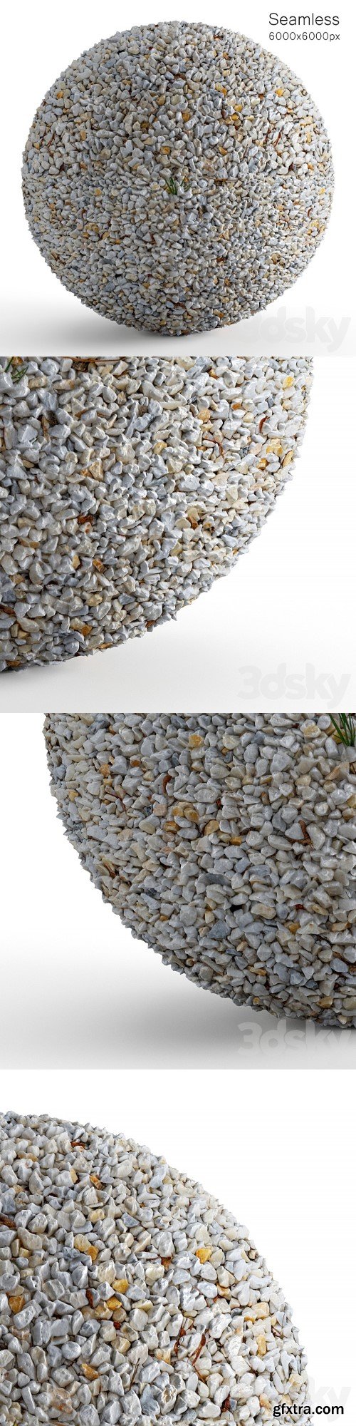 Seamless white pebble texture