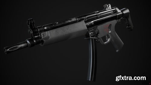 CgTrader - MP5 SMG Low-poly 3D model