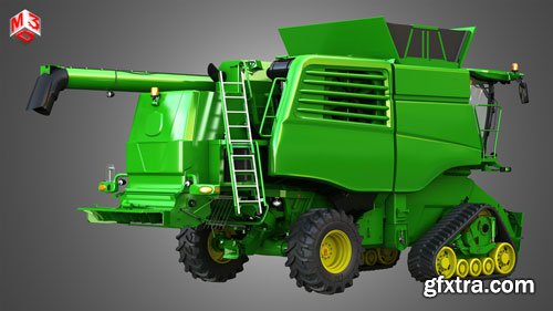 CgTrader - JD - T560 Hillmaster Harvester Combine 3D model