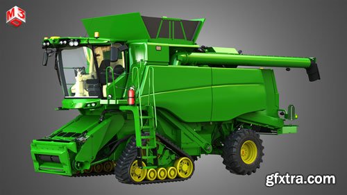 CgTrader - JD - T560 Hillmaster Harvester Combine 3D model