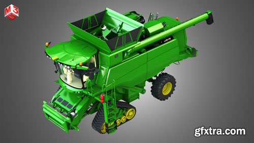 CgTrader - JD - T560 Hillmaster Harvester Combine 3D model