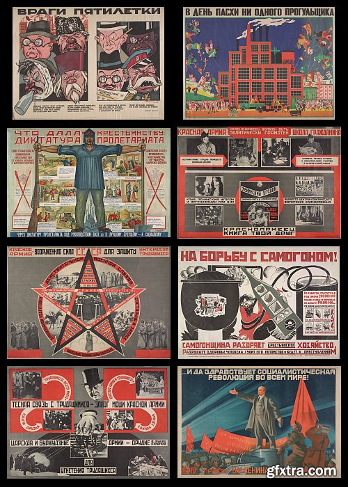 USSR Communist Russian Posters 1919-1930 UHQ 30xJPG