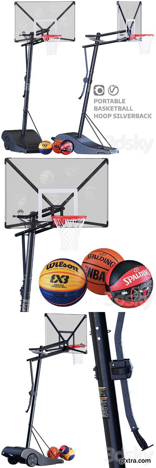 Portable Basketball Hoop Silverback