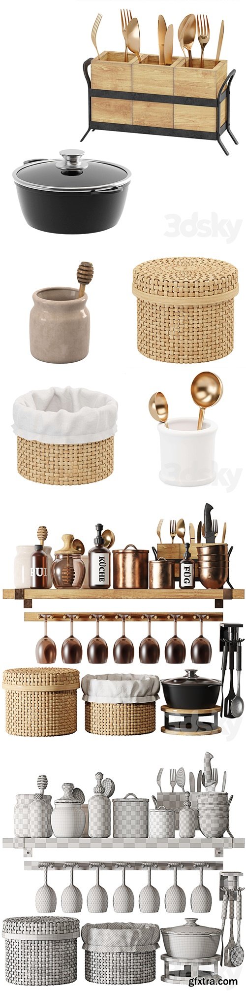 Kitchen accessory decor set collection