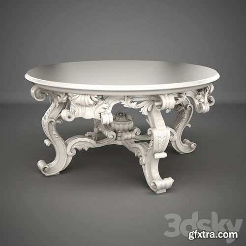 3DSky - Large round palazzo capponi centre table