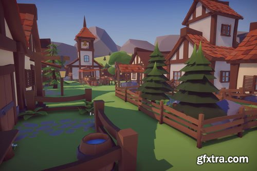 Asset Store &ndash; Low Poly Fantasy Medieval Village - v1.42