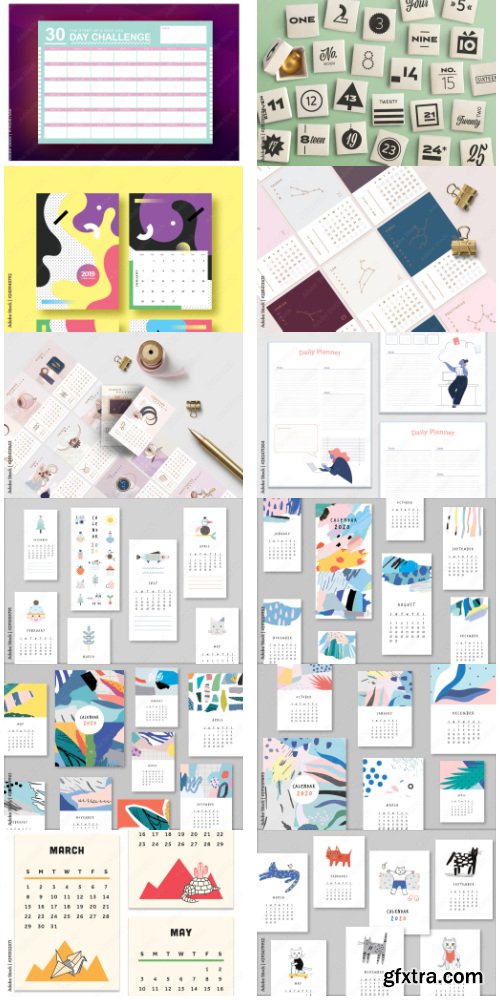 Calendars & Planners Collection 1 100xAI