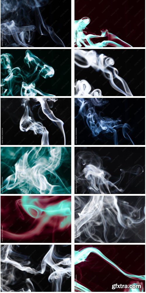 Abstract Smoke On Black Background 48xJPG