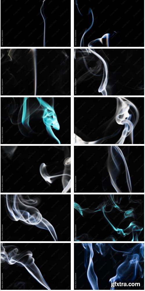 Abstract Smoke On Black Background 48xJPG