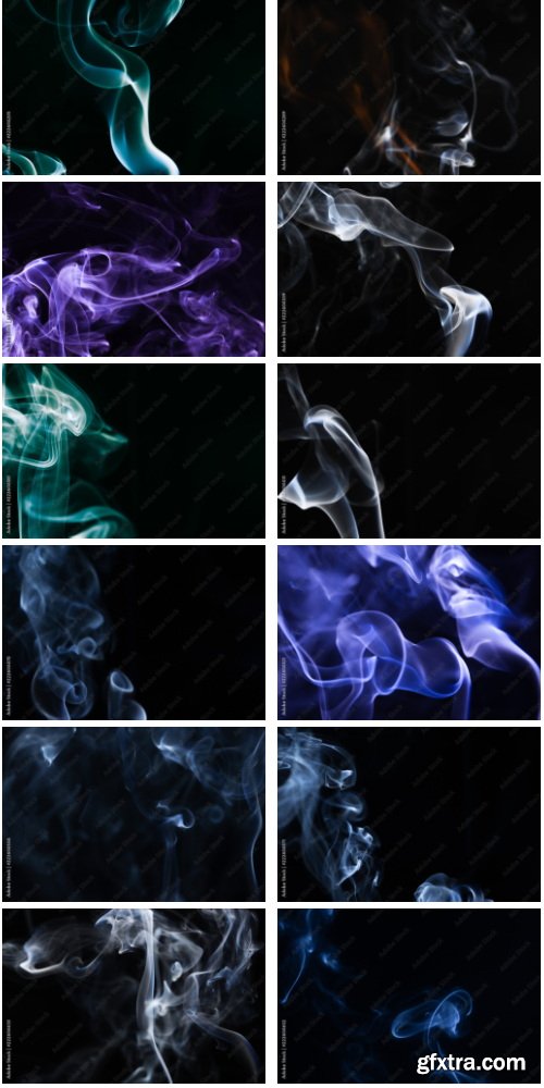 Abstract Smoke On Black Background 48xJPG