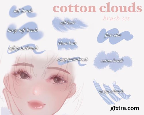 Cotton Clouds Soft Brush Set