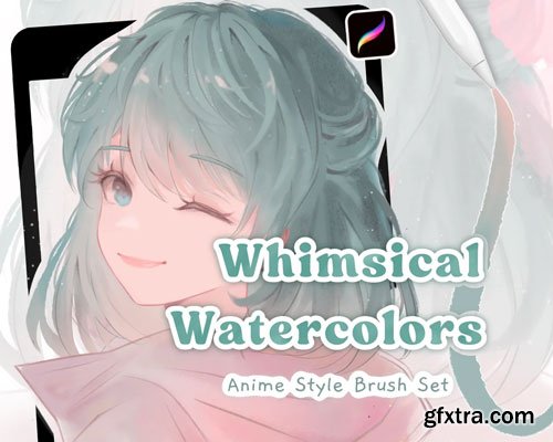 Whimsical Watercolors Anime Brush Set Procreate