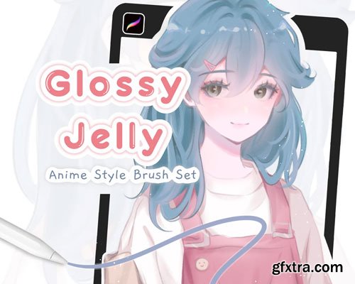 Glossy Jelly Anime Brush Set - Lineart and Color Brush Pack