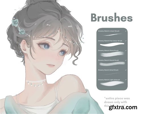 Dreamy Sketch Anime Brush Set - Lineart and Color Brush Pack