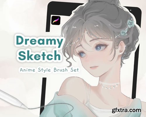 Dreamy Sketch Anime Brush Set - Lineart and Color Brush Pack