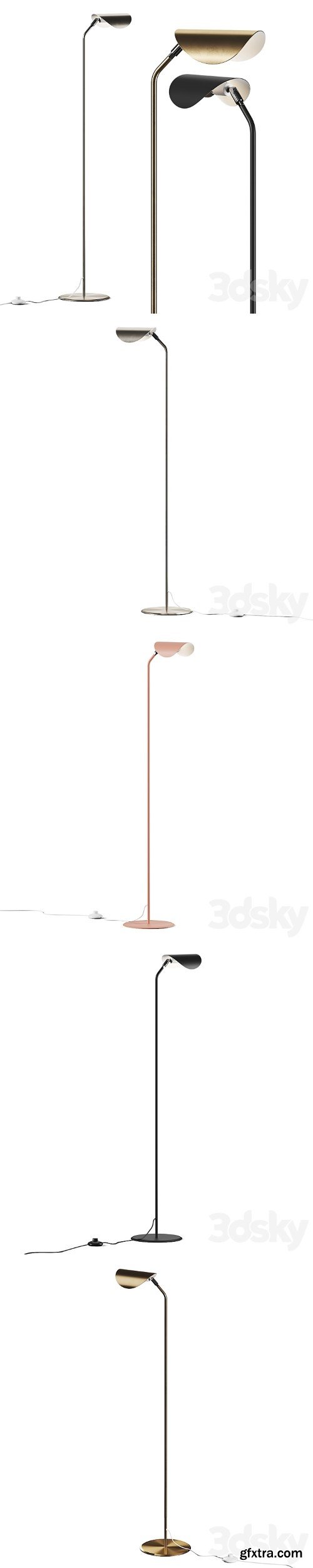 Ampm Funambule Adjustable Metal Floor Lamp