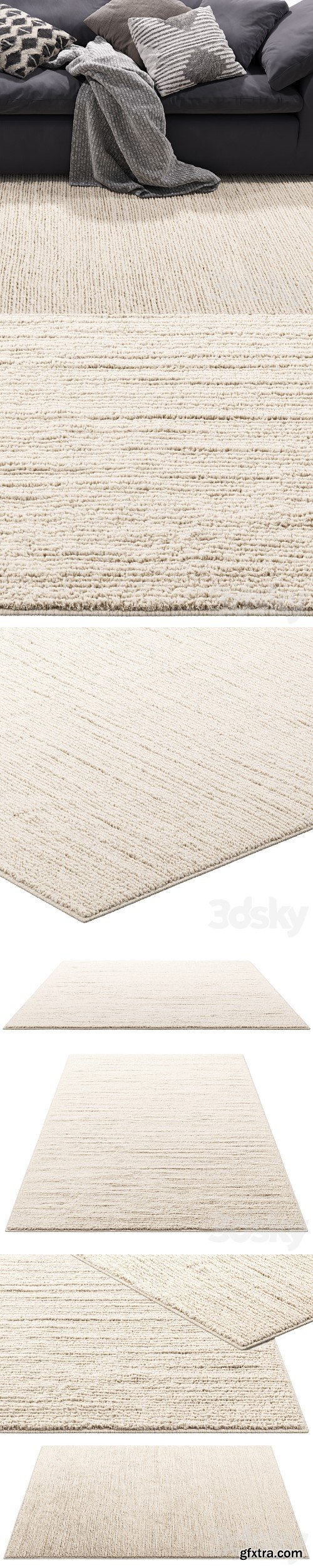 Benuta Leon Cream Wool Rug