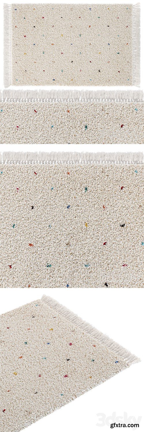 Children\'s carpet in multicolored polka dots, Javi from LA REDOUTE INTERIEURS