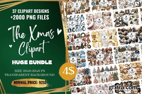 The Xmas Clipart Huge Bundle