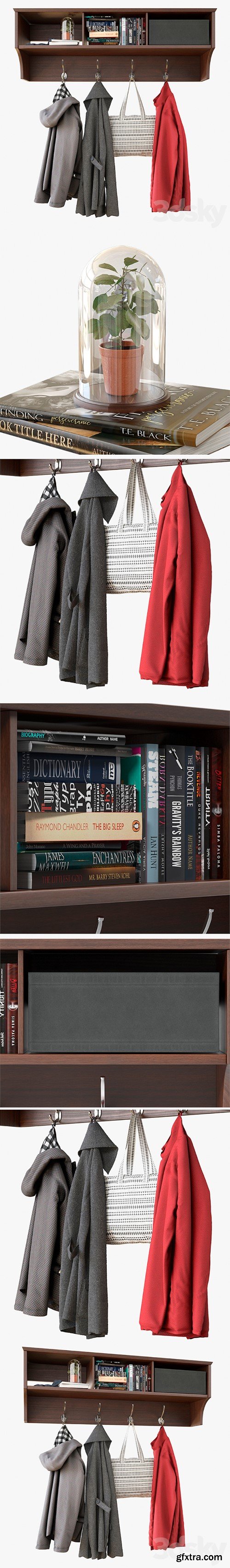 Wall Shelf With Clothes