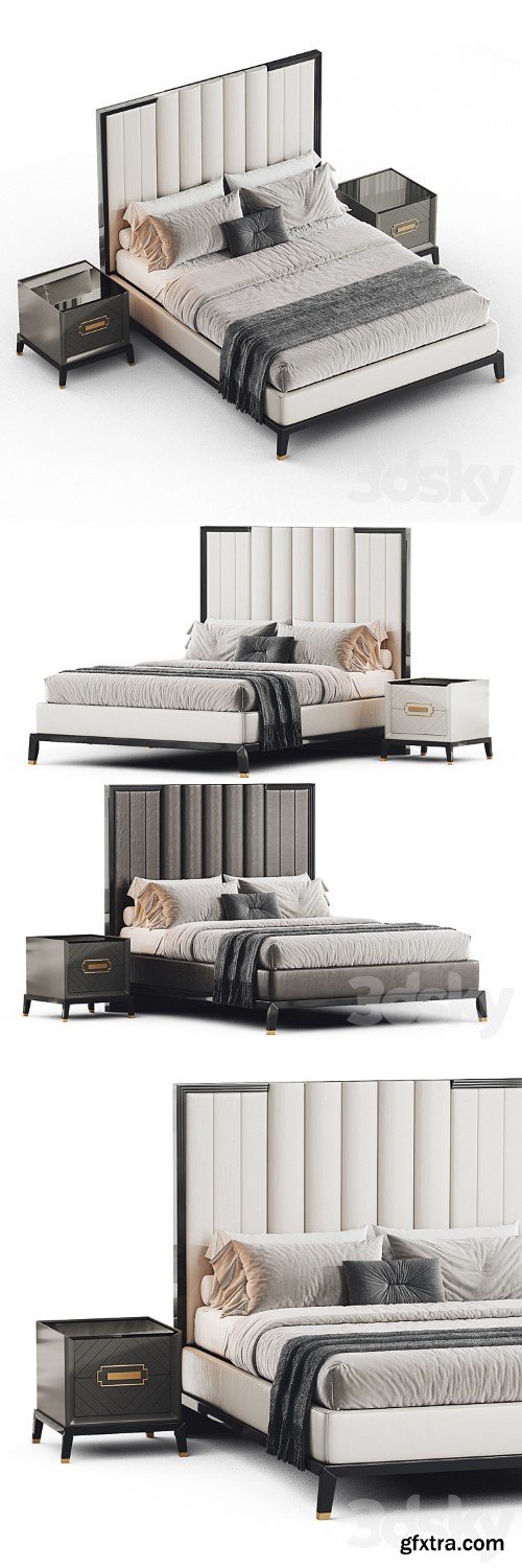 High End Art Deco Style Bed