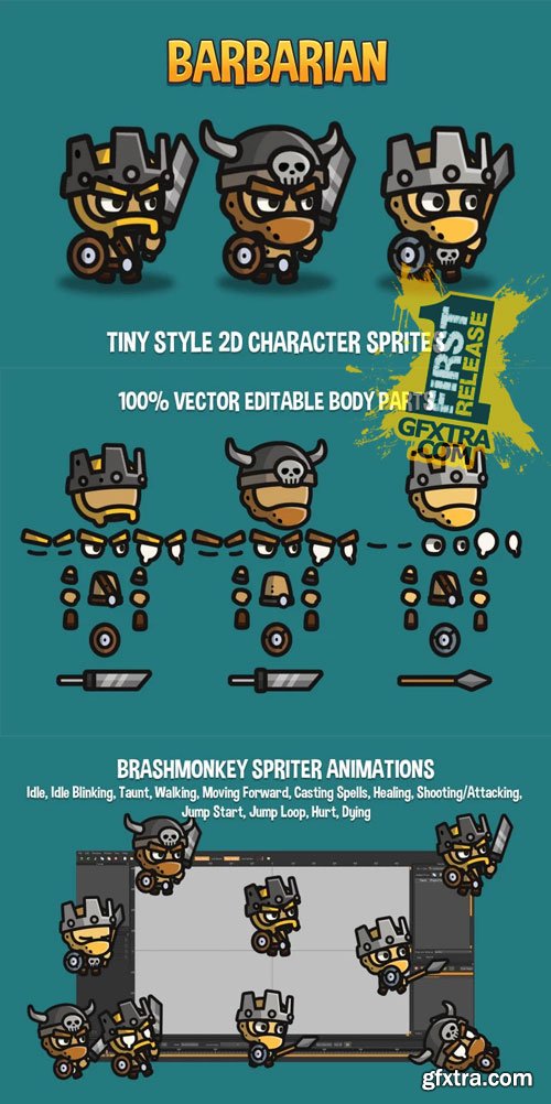 Craftpix - Barbarian Tiny Style 2D Character Sprites