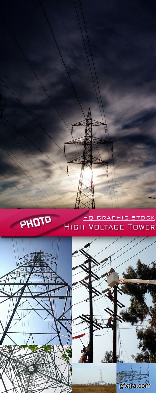 Stock Photo - High Voltage Tower